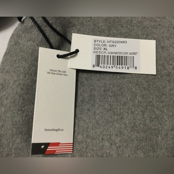 Honor the Gift Gray Alma Mater Men’s Coat Size XL - Picture 7 of 11
